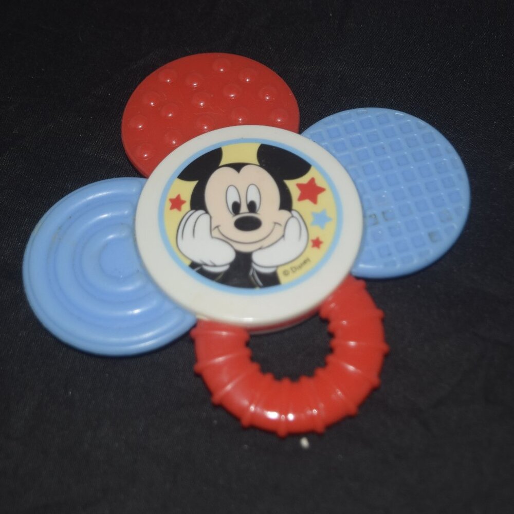 Disney Baby Mickey Mouse Flower Rattle & Multi-Textured Teether
